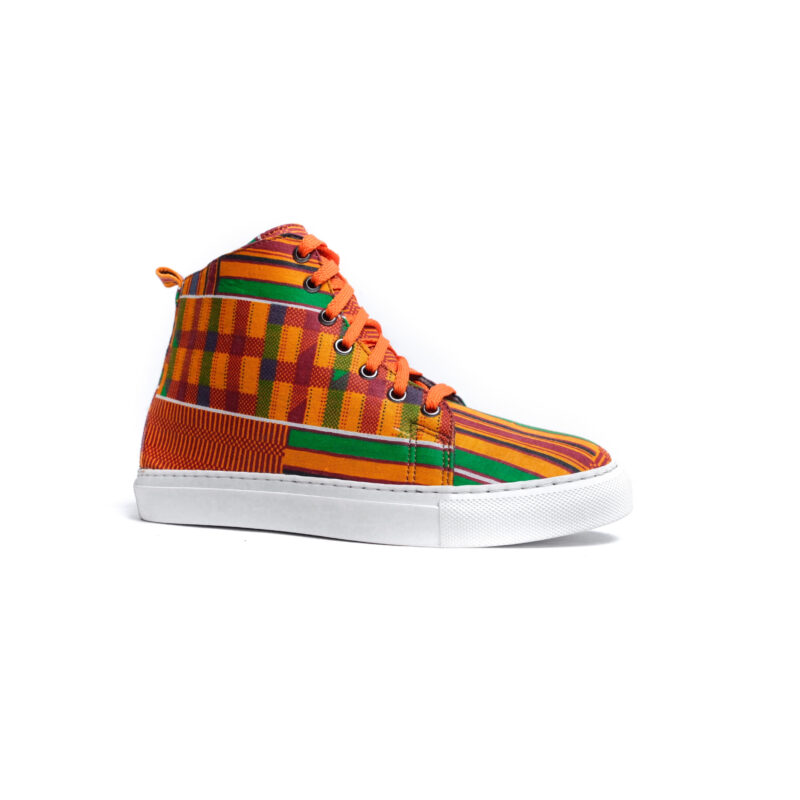 Aderonbi Kente-Craft High-Top Sneakers